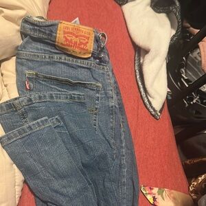 Levi's Classic Blue Denim Jeans with Faded Look